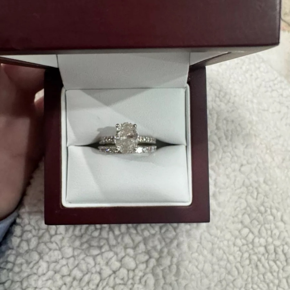 Lab Grown Wedding Ring Set size 6